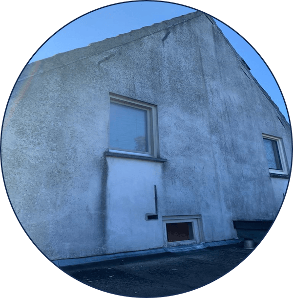 Gevel woning voor Softwash reiniging